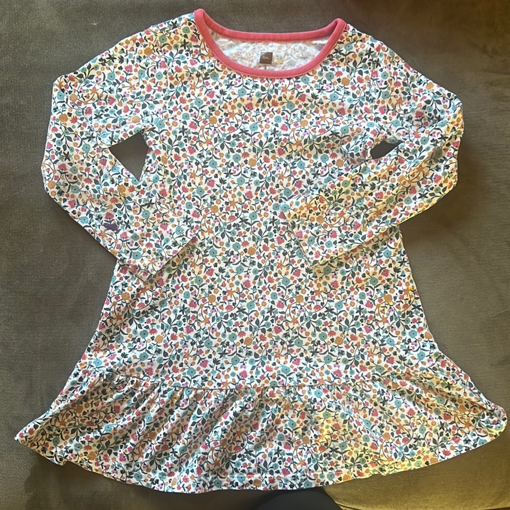Tea Collection printed ruffle dress, size 4